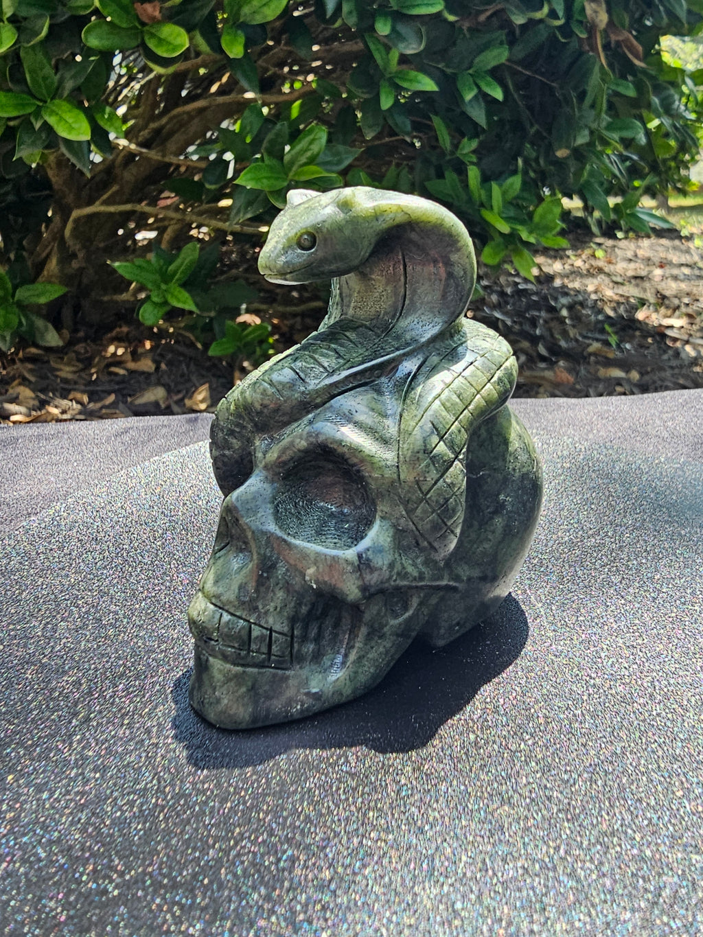 🐍 Serpentine Snake & Skull Carving 144