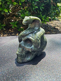 🐍 Serpentine Snake & Skull Carving 144