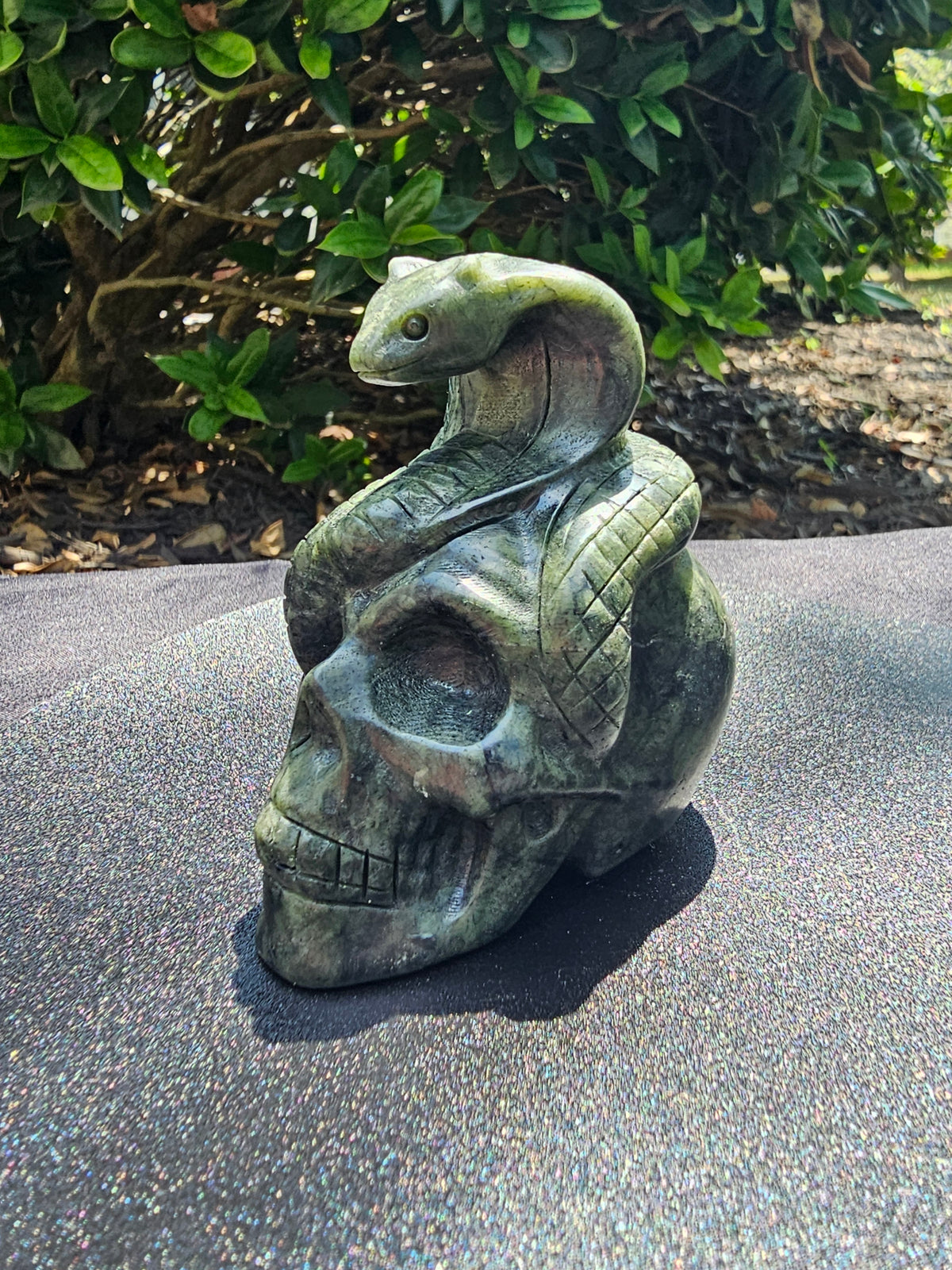 🐍 Serpentine Snake & Skull Carving 144