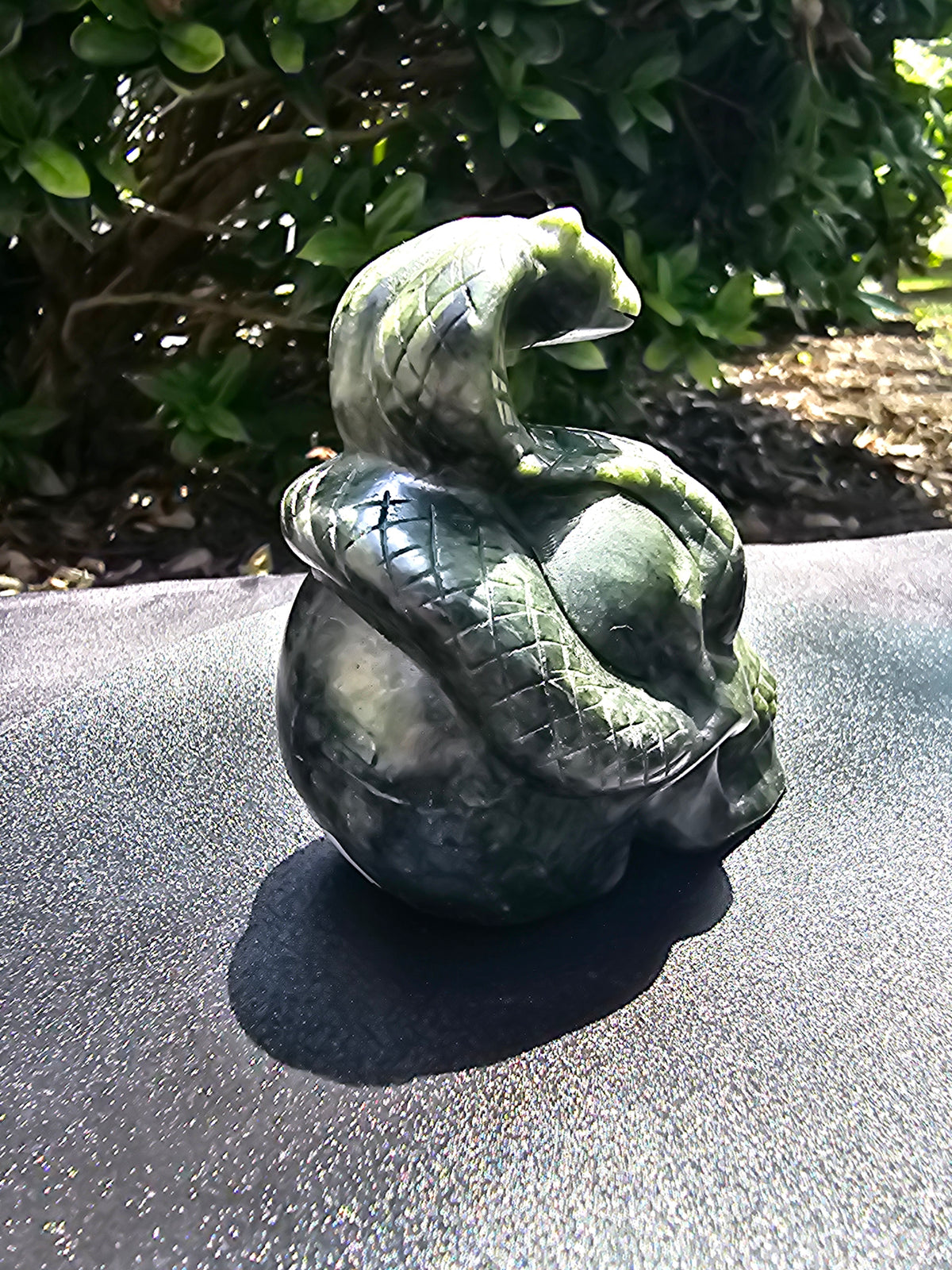 🐍 Serpentine Snake & Skull Carving 144