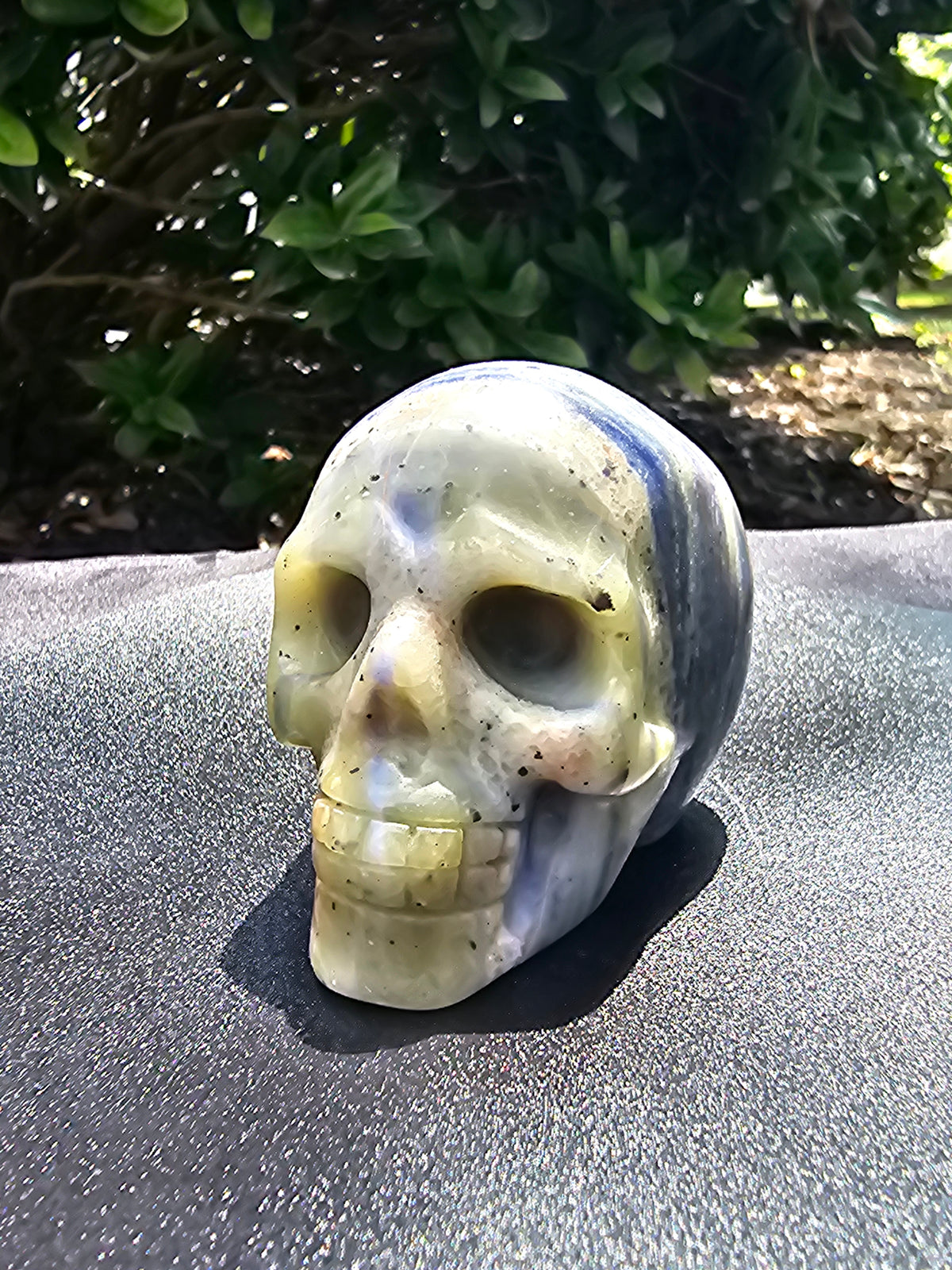 💀 Mixed Sodalite Skull Carving – #0145