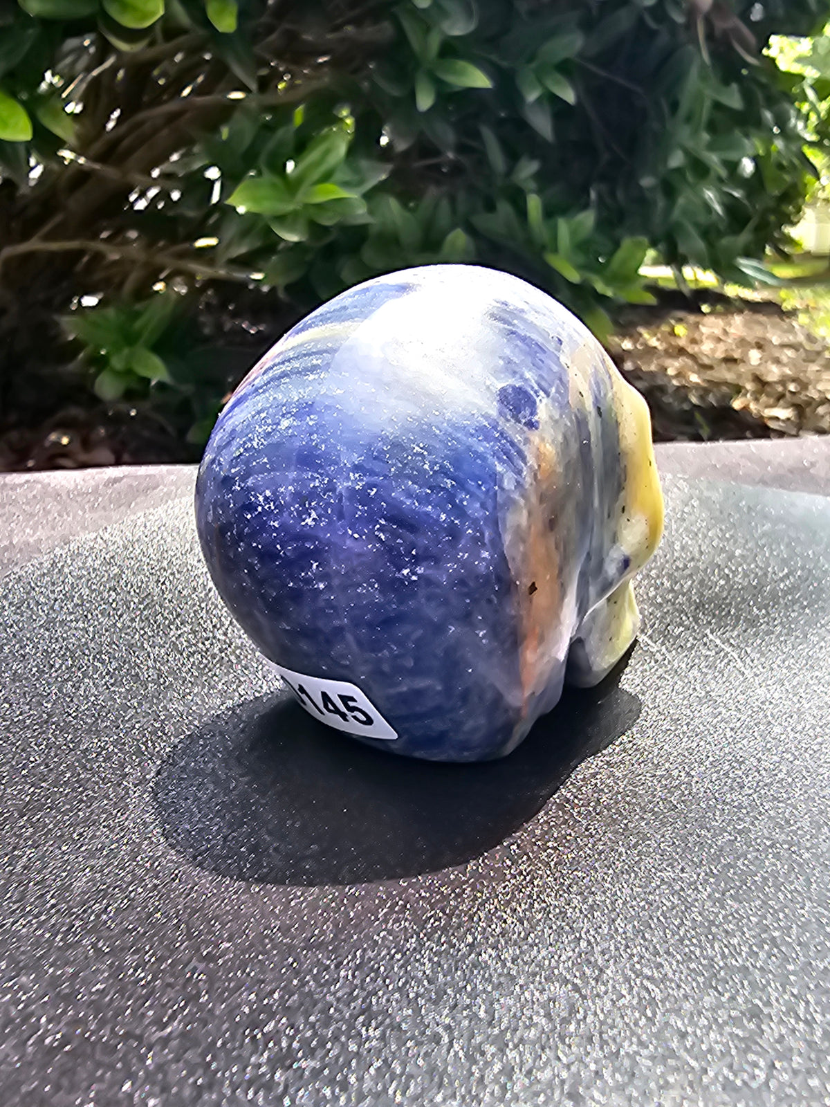 💀 Mixed Sodalite Skull Carving – #0145