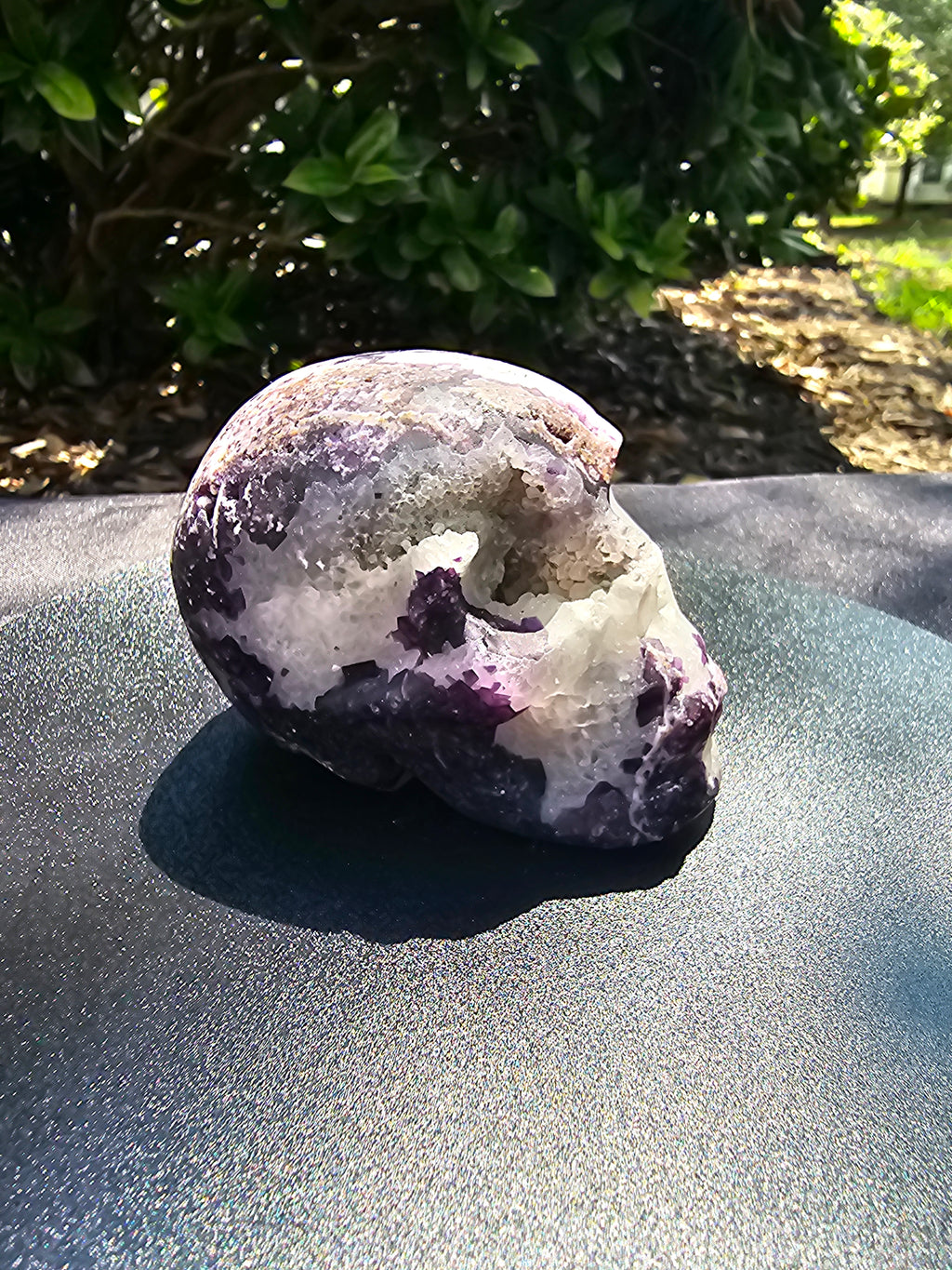 💜 Fluorite Druzy Skull – #0149