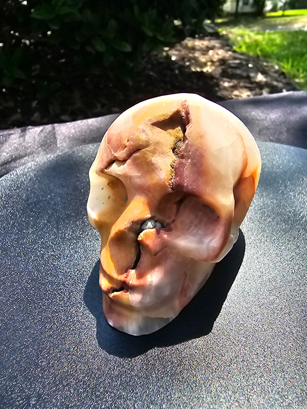 🧡 Agate Skull 0156
