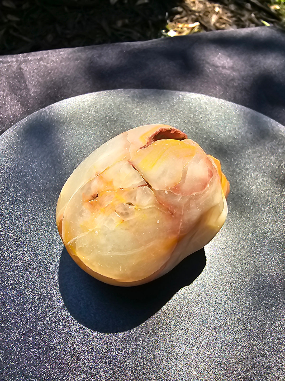 🧡 Agate Skull 0156