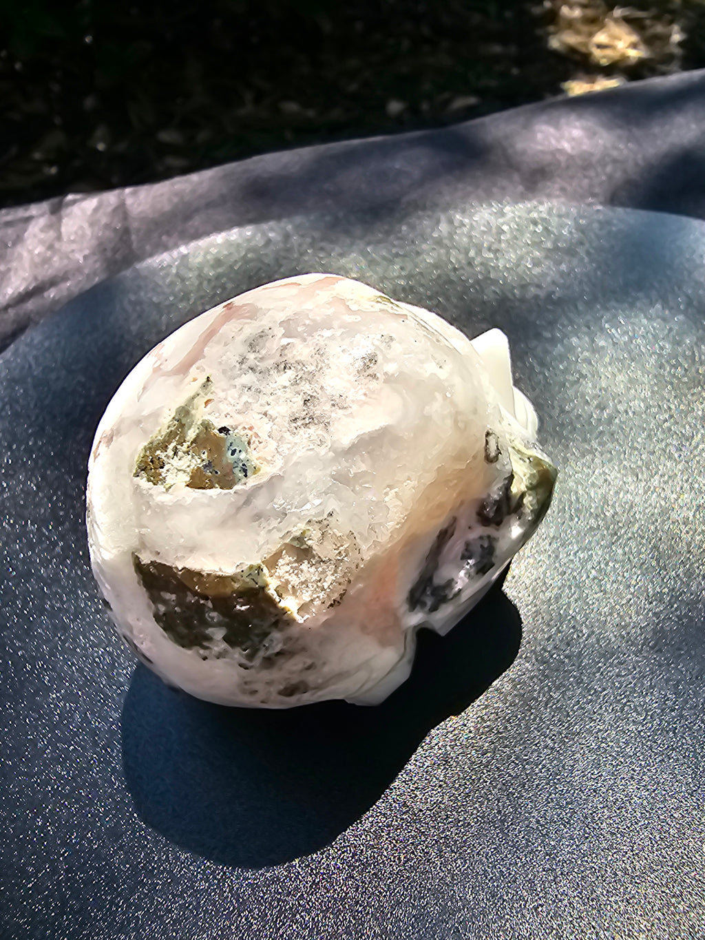 🤍 Agate Skull 0157