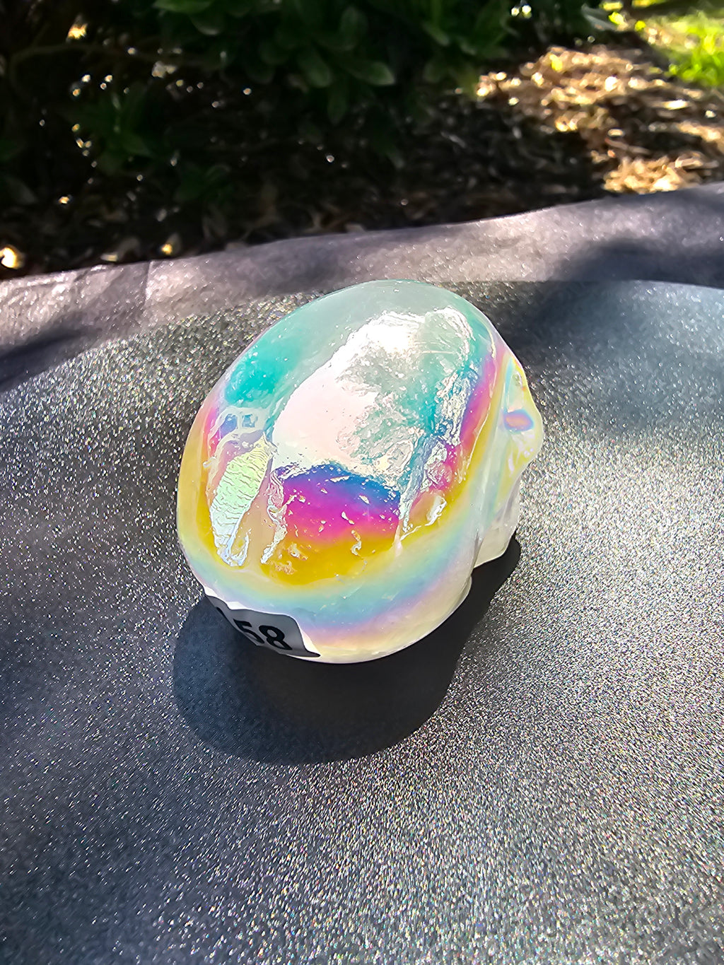 Aura Quartz Skull 0158