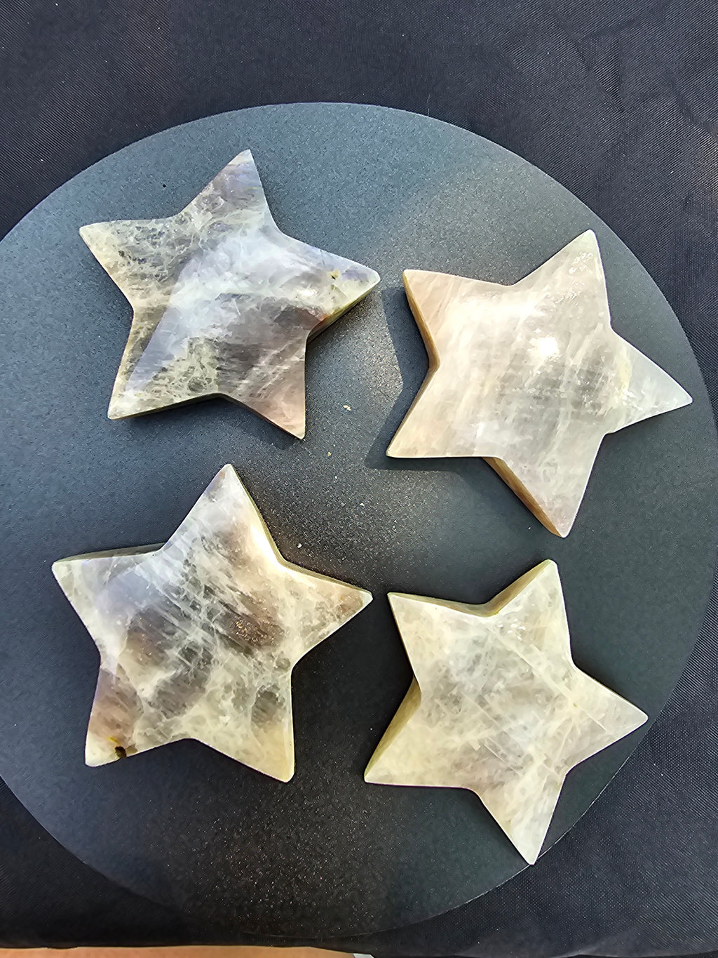 ⭐🌙 Moonstone Star Carving #0187