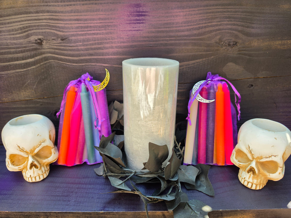 🌙 Chime Candle Intention Set — 10 Assorted Colors
