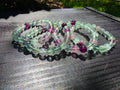 💜💚 Rainbow Fluorite Crystal Bracelet