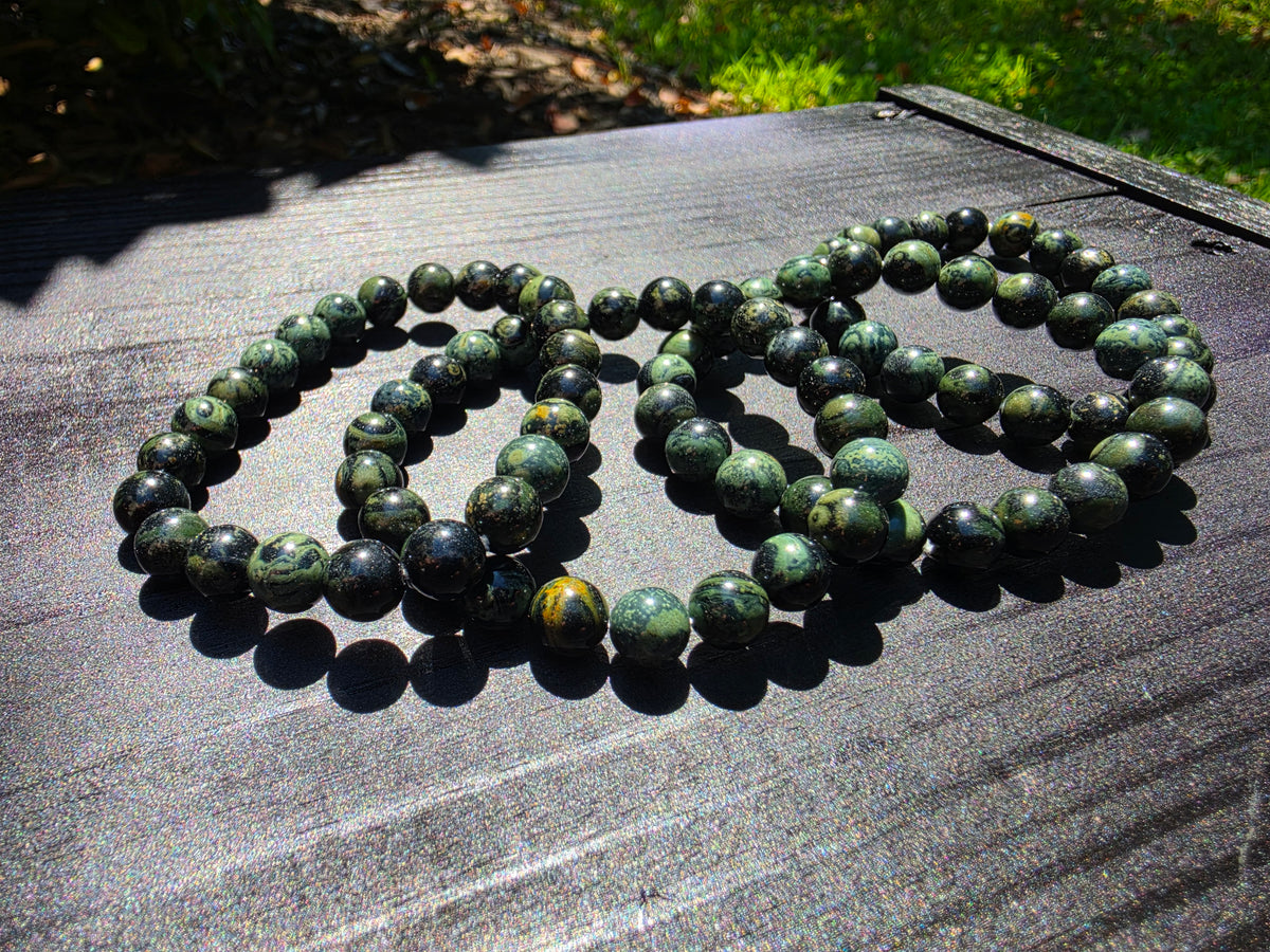 🐍💚 Kambaba Jasper Crystal Bracelet