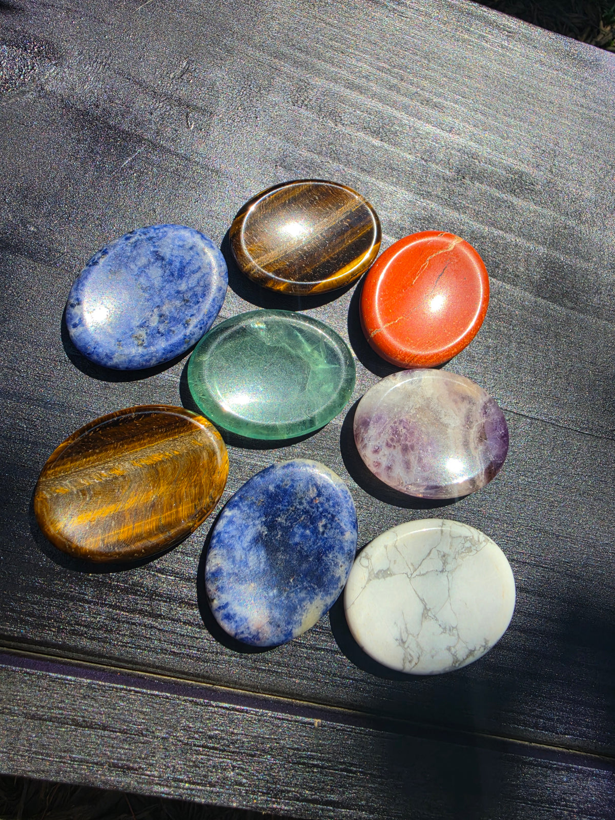 🔮✨ Mixed Crystal Worry Stone
