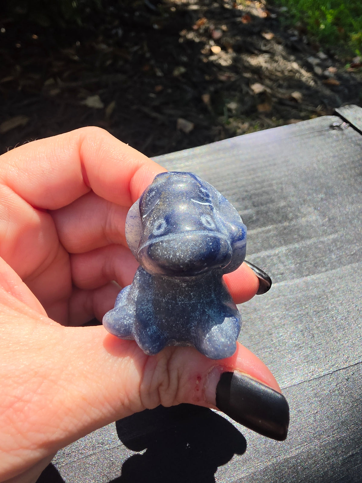 💙 Blue Aventurine Donkey Crystal Carving