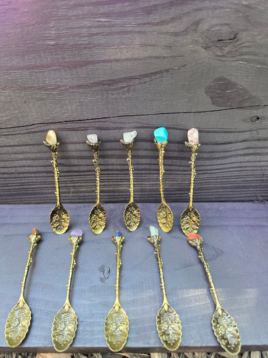 🌿 Crystal-Tipped Apothecary Spoon