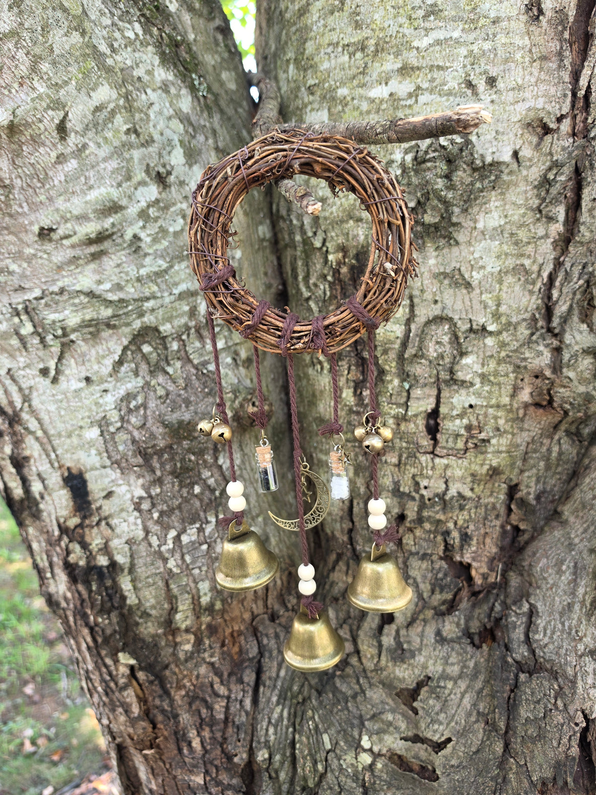 🌙 Enchanted Moon Witch Bell