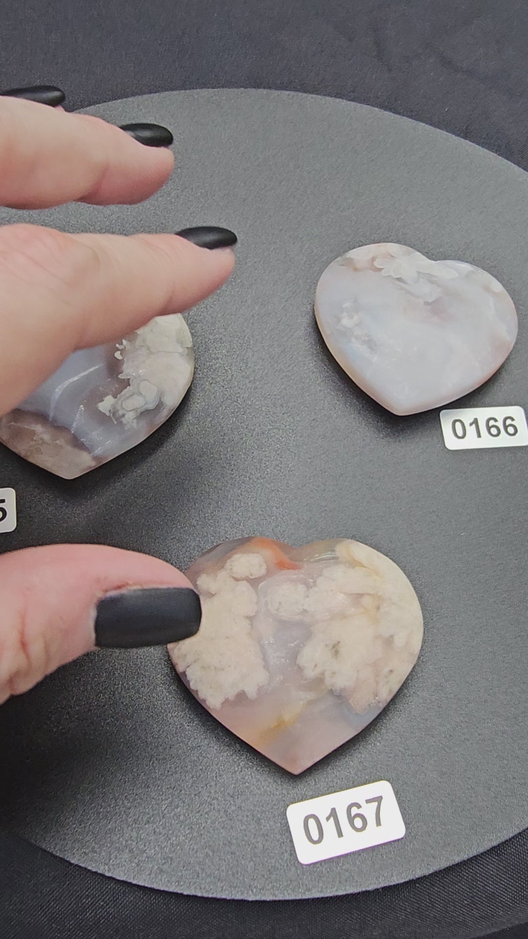 🌸 Pick Your Own Flower Agate Heart