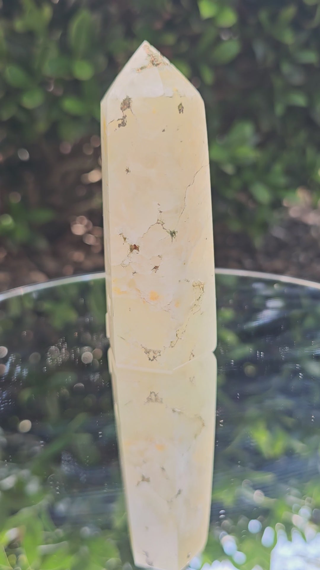 🌿✨ Prehnite Druzy Tower #0176