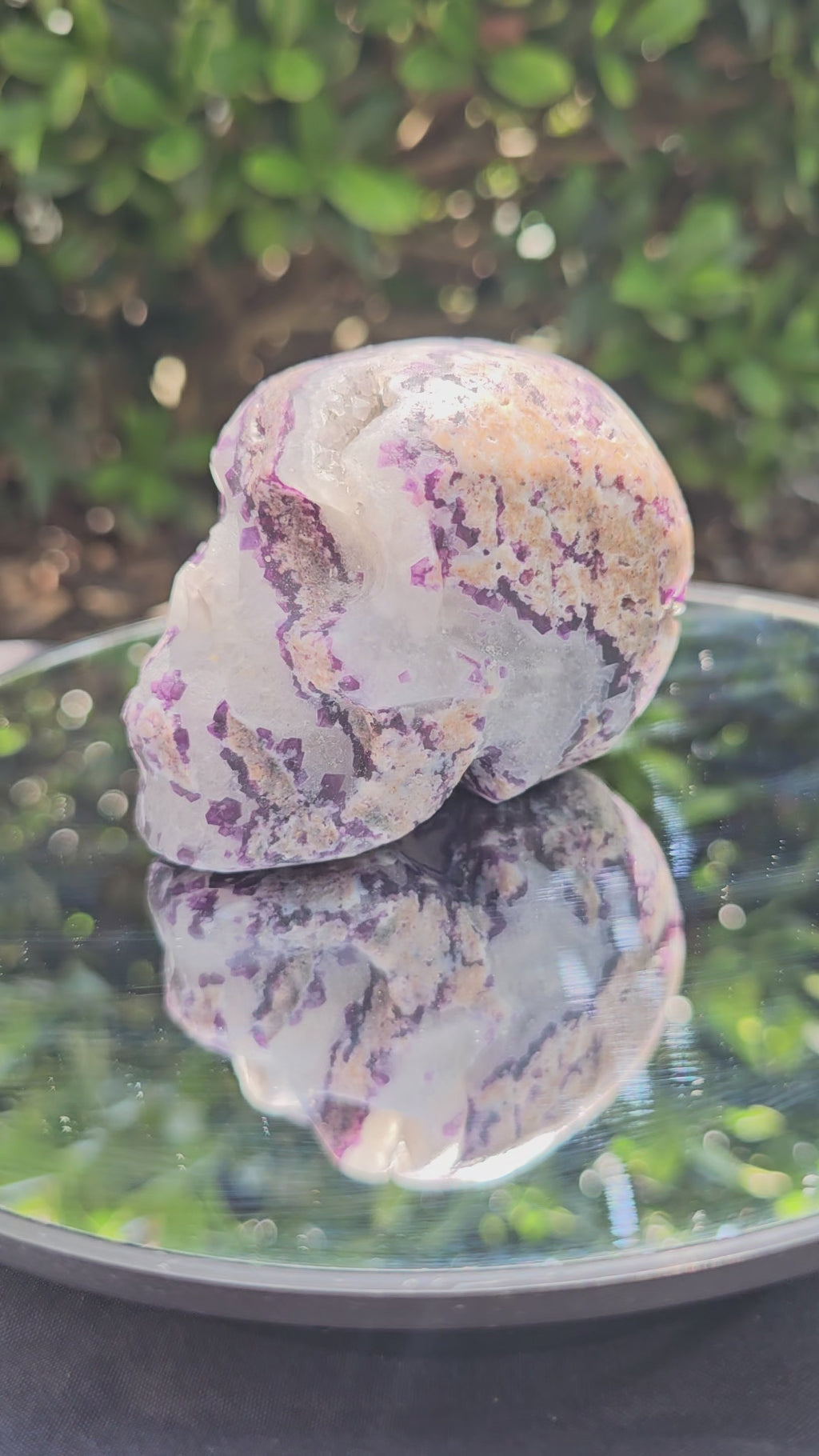 💜 Fluorite Druzy Skull – #0149