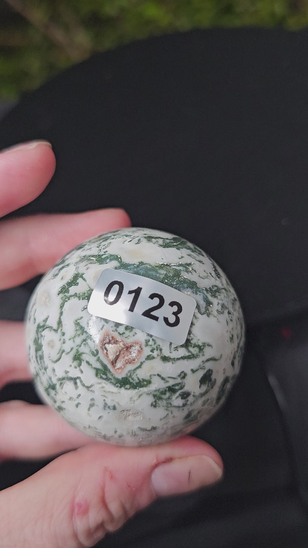 🌿✨ Moss Agate Sphere 123 ✨🌿