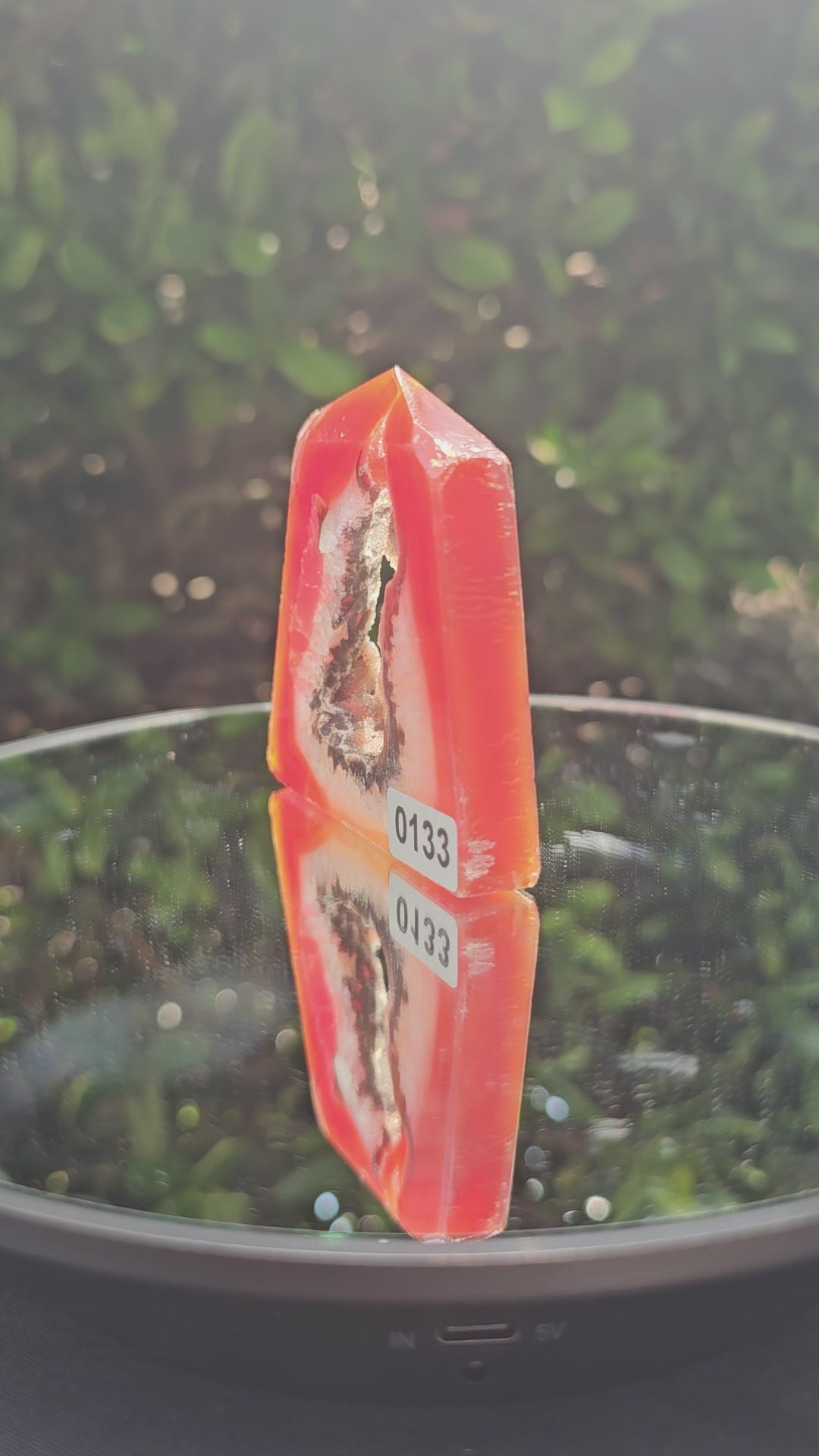 🧡 Carnelian Geode Druzy Tower 133