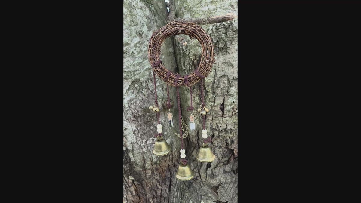 🌙 Enchanted Moon Witch Bell